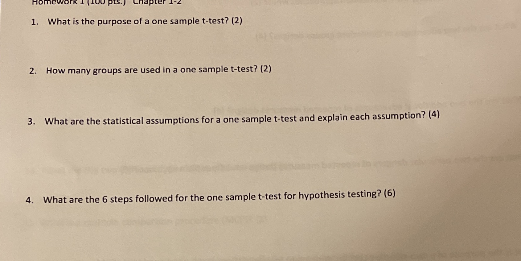 Homework 1 (100 pts.) Chapter 1-2 1. What is the purpose