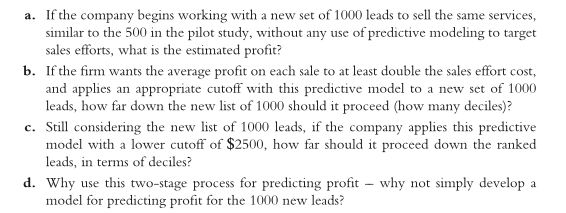 new product and has records of 500 customers who have either bought