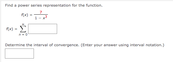series representation centered at x = 0.) ((x) =. 2 7 -