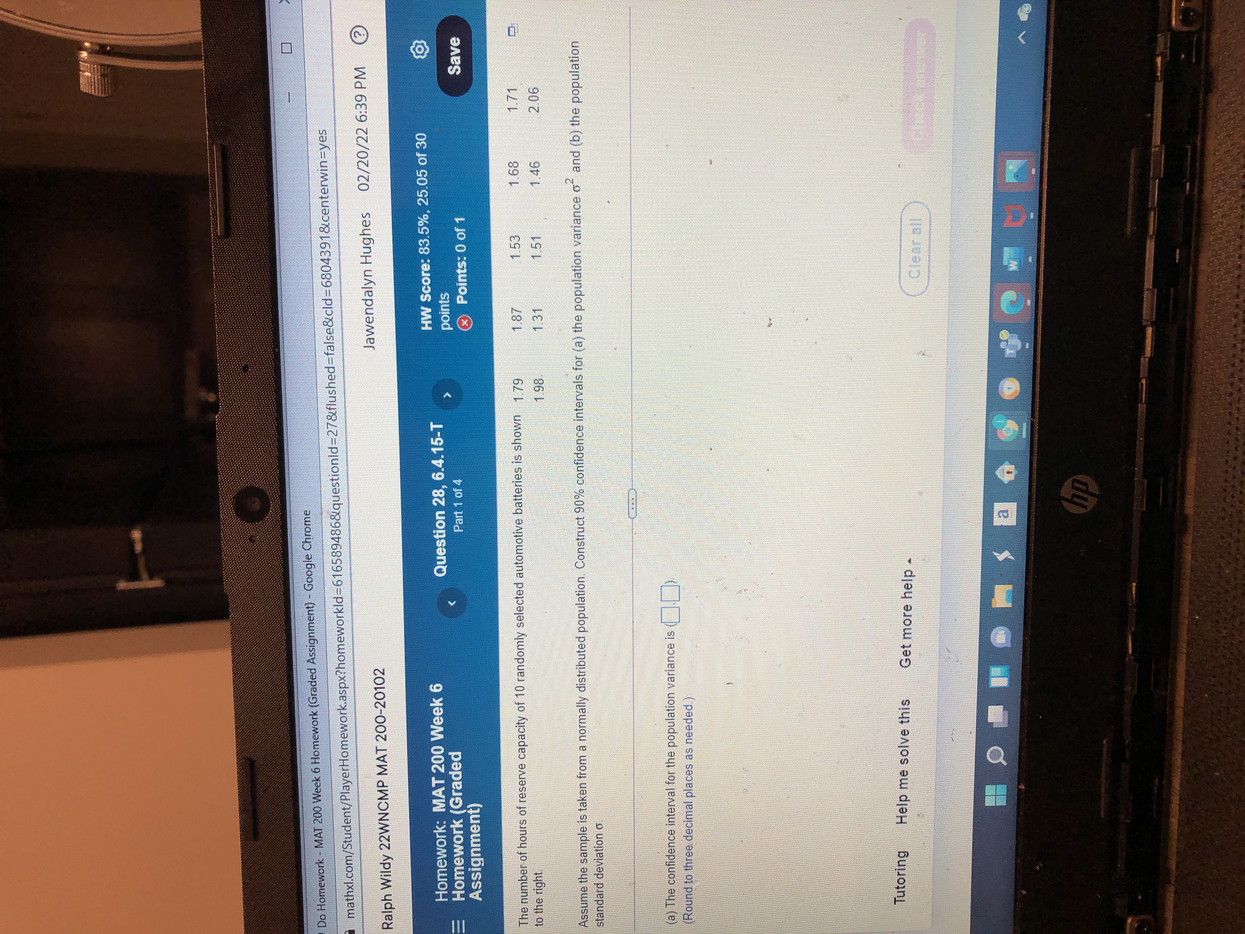  O Do Homework - MAT 200 Week 6 Homework (Graded Assignment)