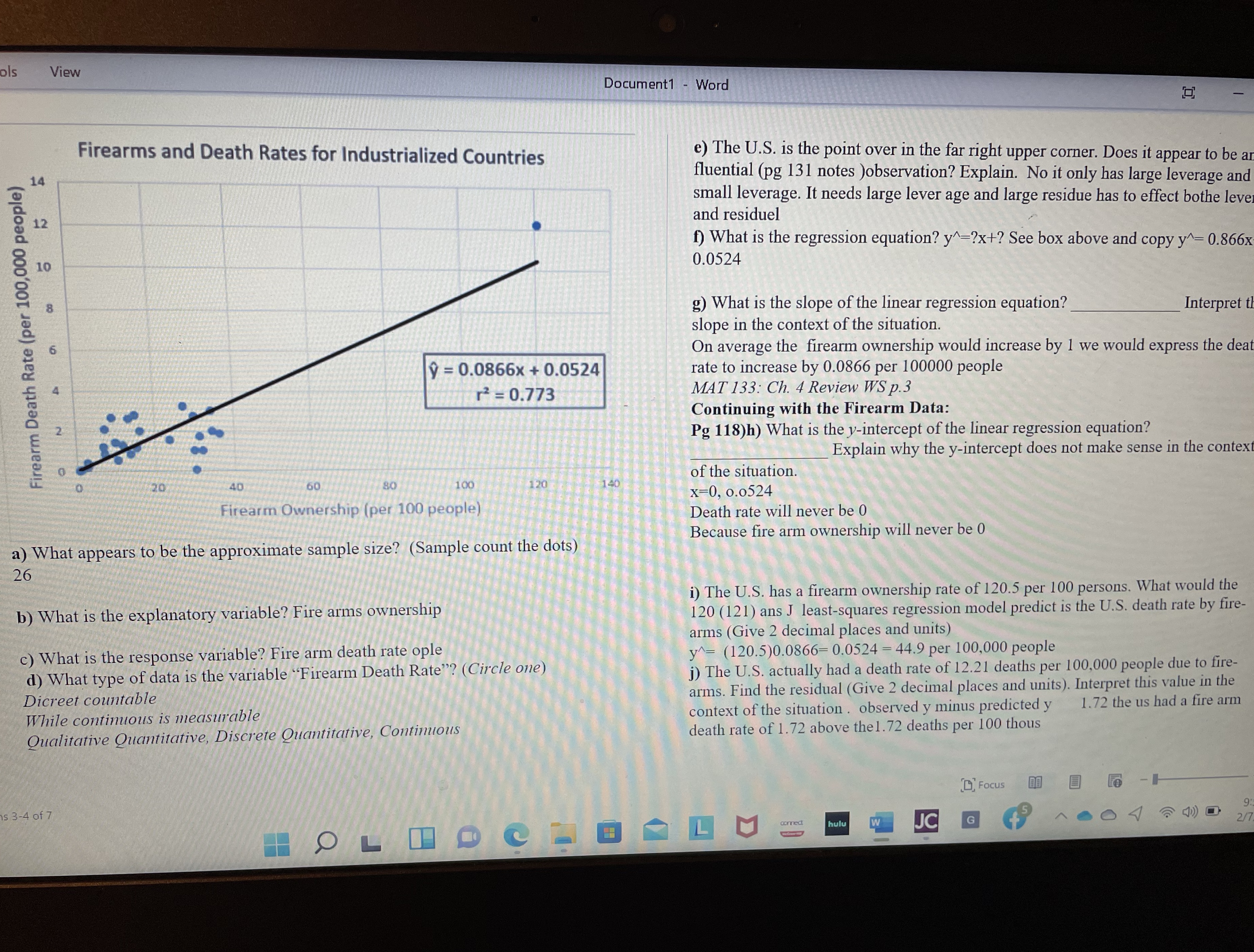 ols View Document1 - Word Firearms and Death Rates for Industrialized