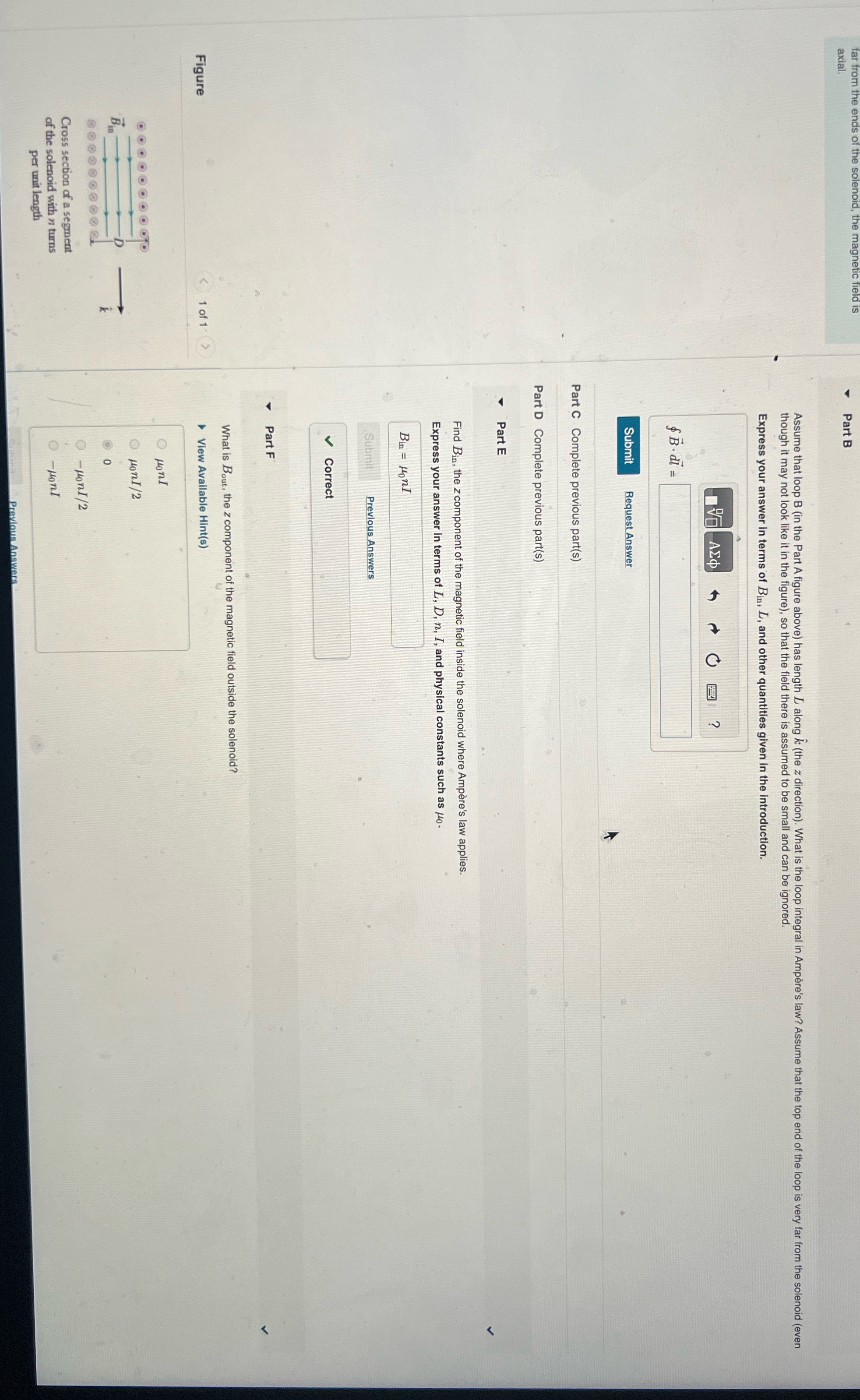  axial. Part B Assume that loop B (in the Part A