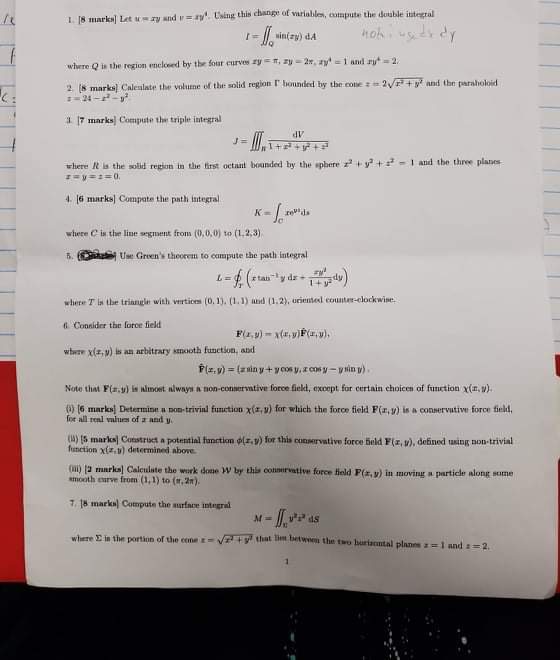 Stokes' theorem to compute the surface integral N - / (V xG)