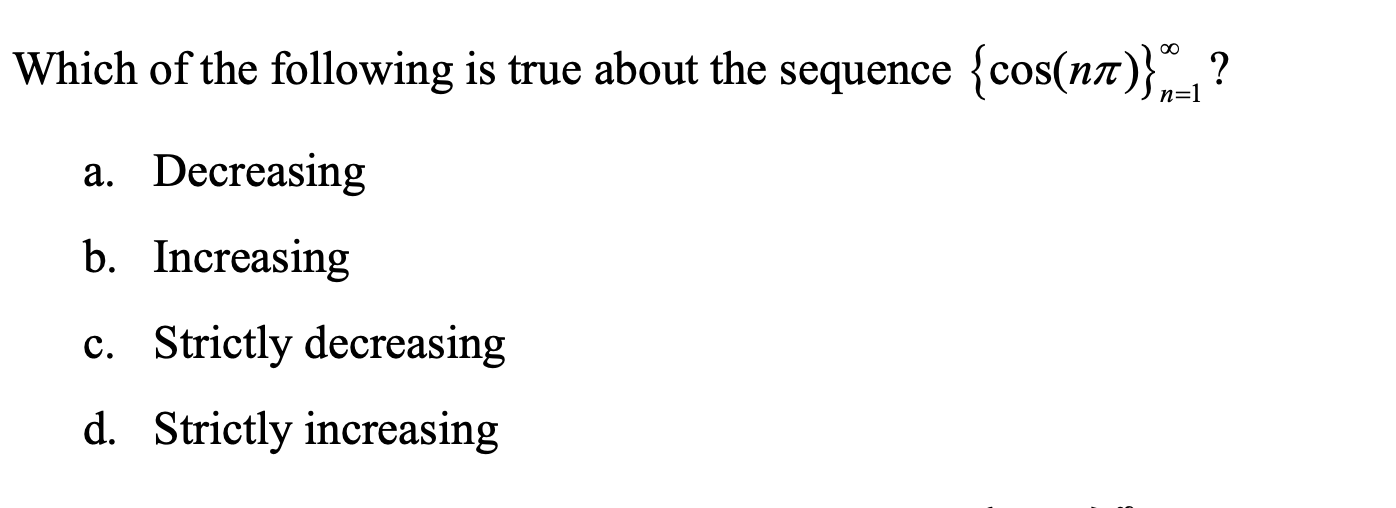 converges, find the limit. If the sequence diverges, explain why. {cos ("n)}