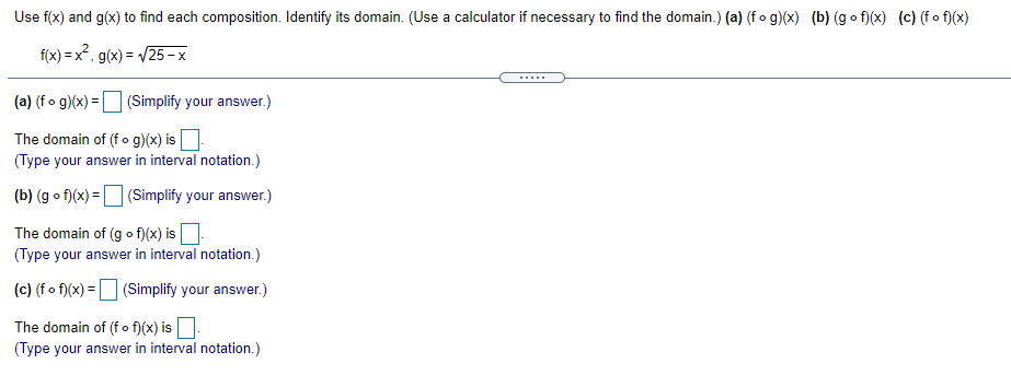 please solve Use x) and gx) to nd each composition. Identify its