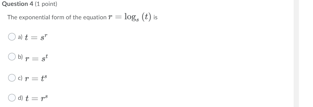 log (303m) +10g(45) Question 6 (1 point) The number of bees in