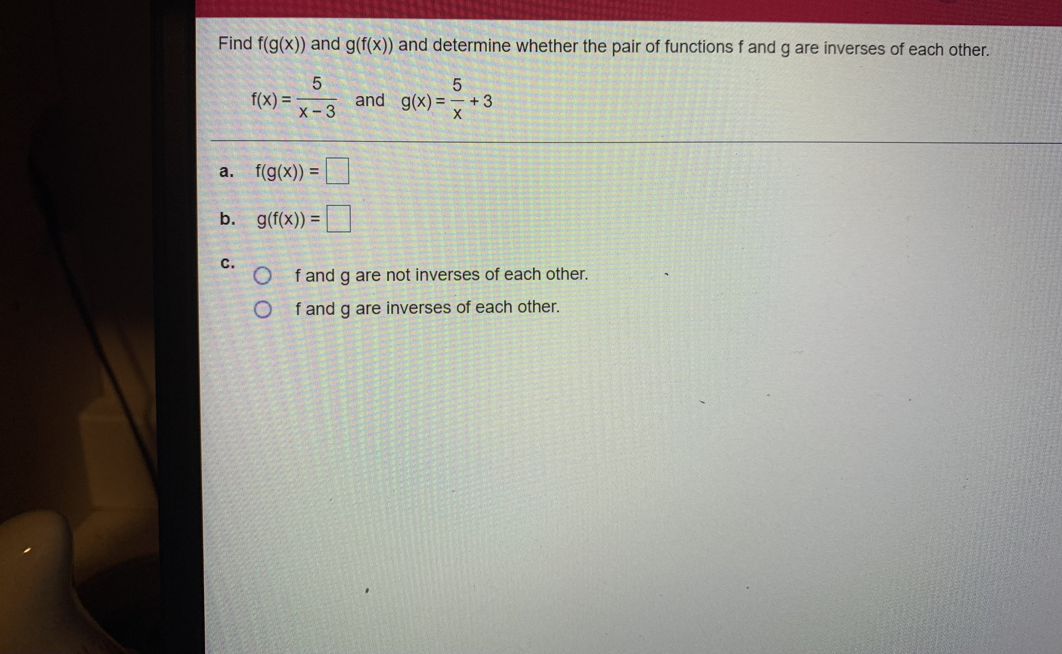 of the functions is x - 8. h ( x ) =