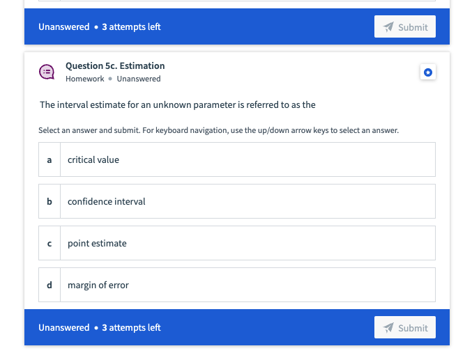 ( is said to be a(n) Select an answer and submit. For