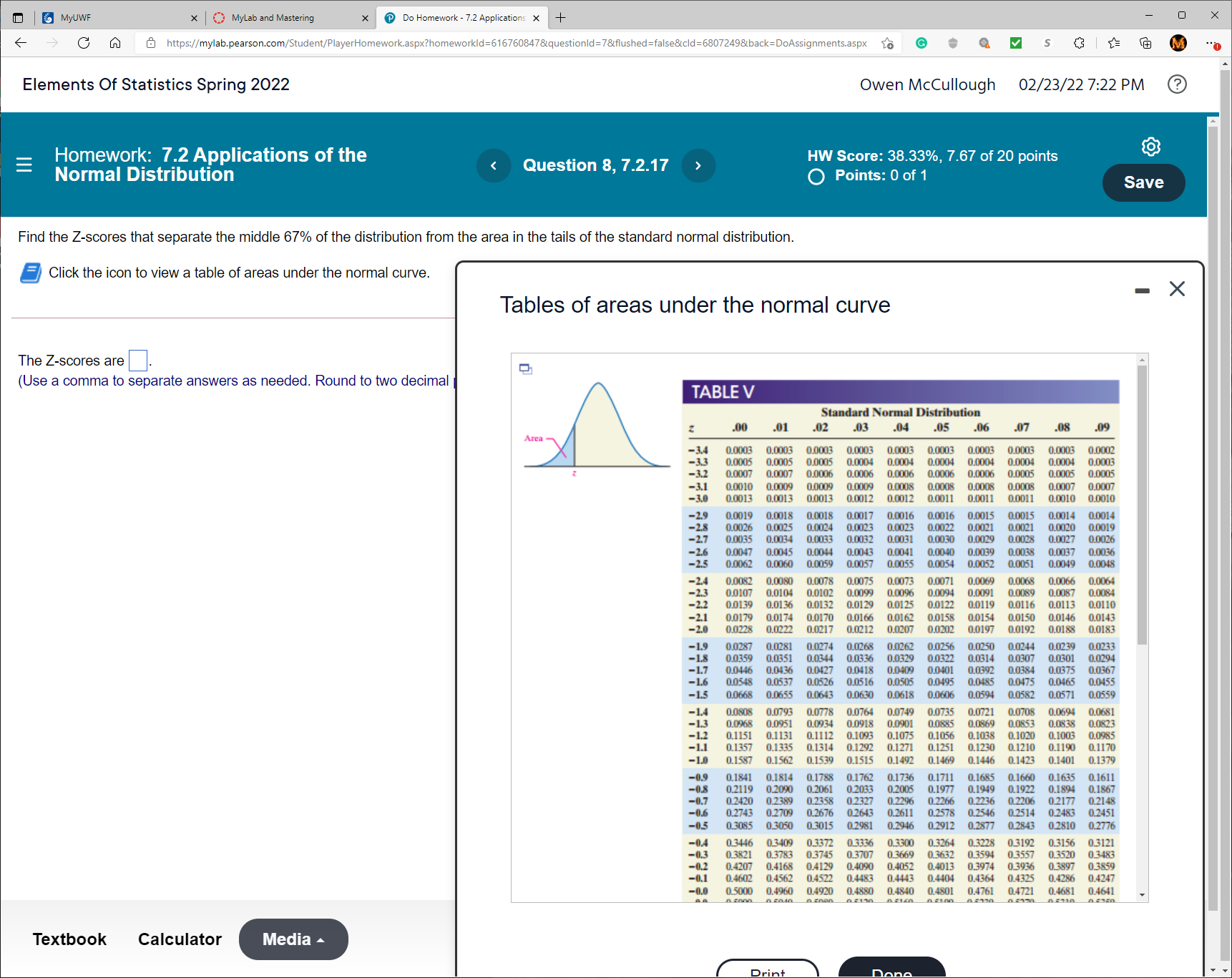 MyUWF x | MyLab and Mastering * @ Do Homework -