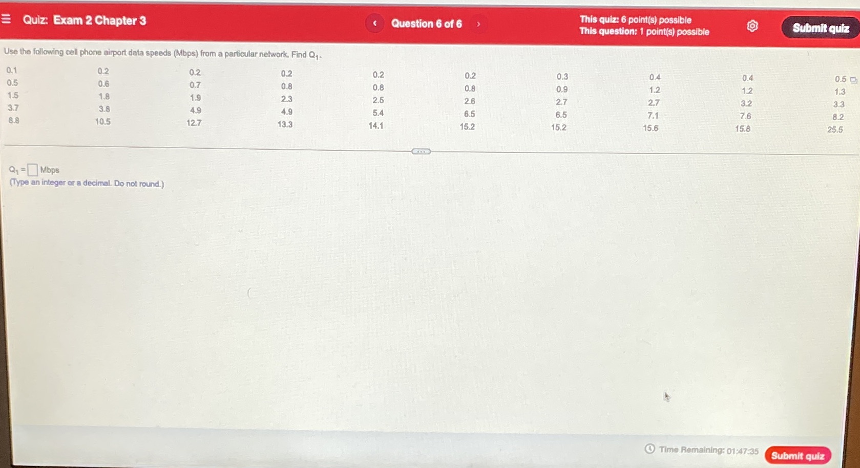 Math E Quiz: Exam 2 Chapter 3 Question 6 of 6 This