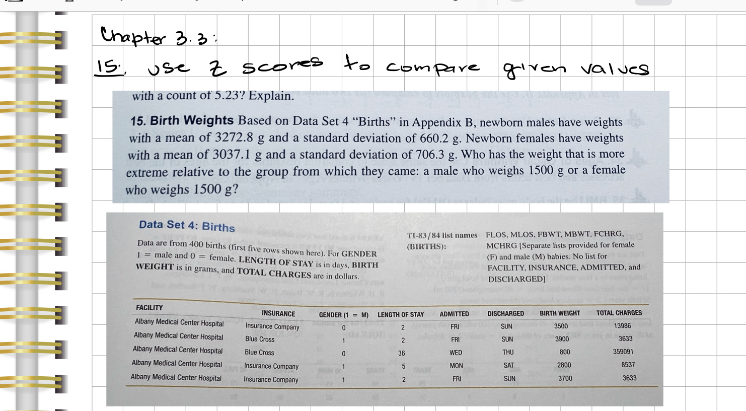  Chapter 3. 3 : 15. use 7 scores to compare given