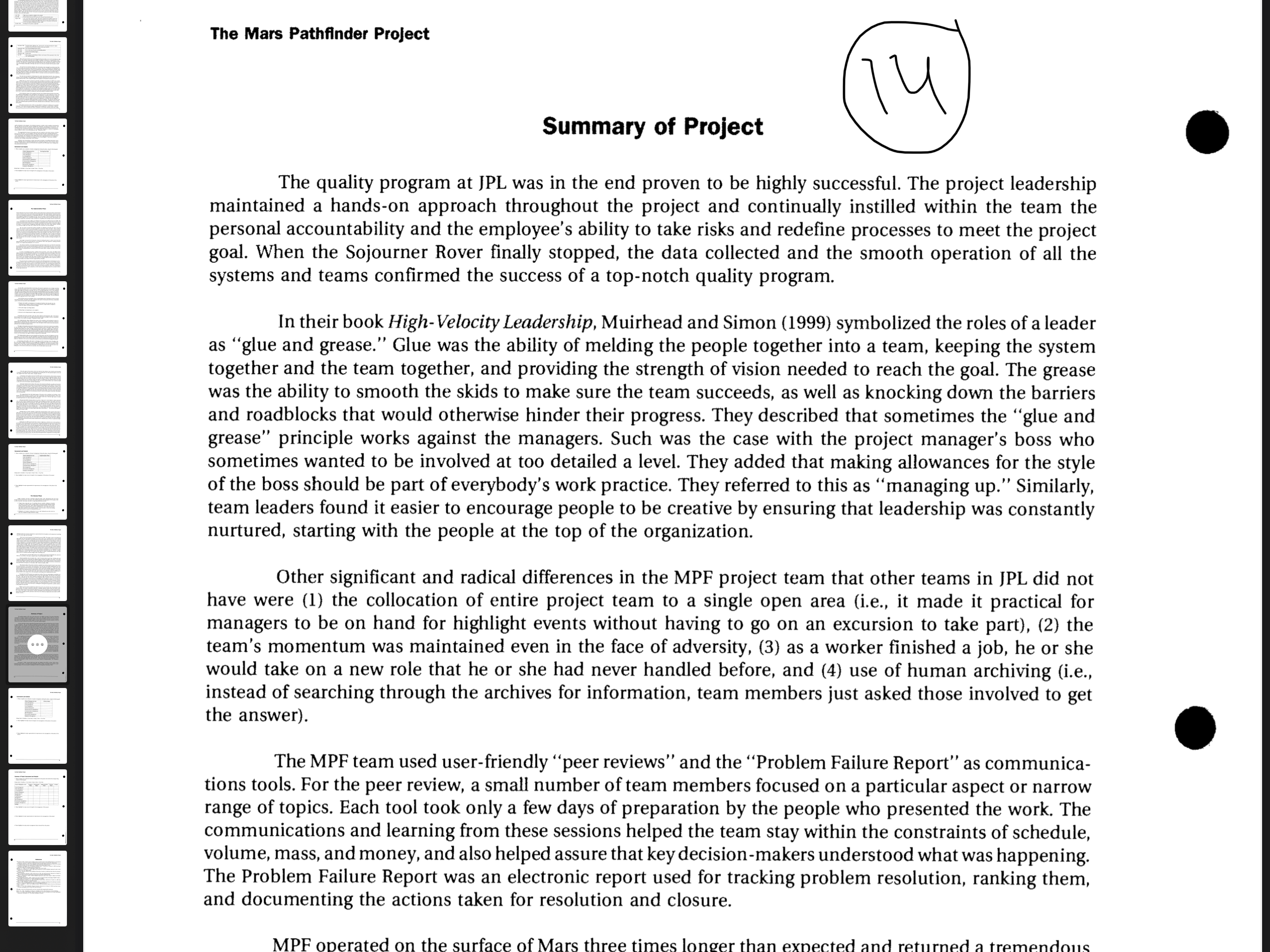 addressed?What went right? What went wrong?As you think about these things, I