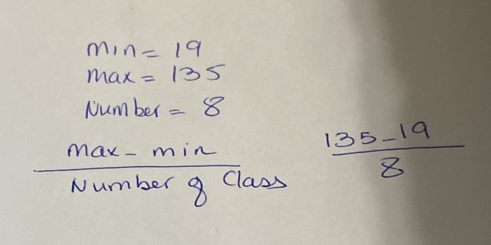 Choose the correct lower class limits and upper class limits min =