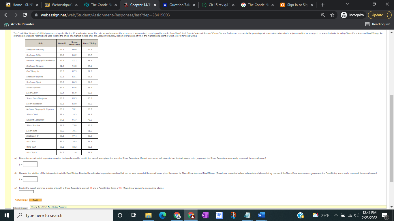 Home - SUNY X Bb WebAssign/C X (2) The Conde N.