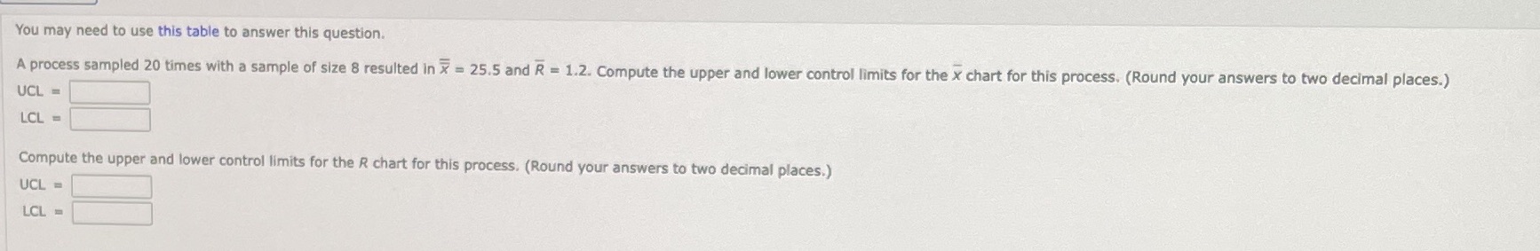  You may need to use this table to answer this question.