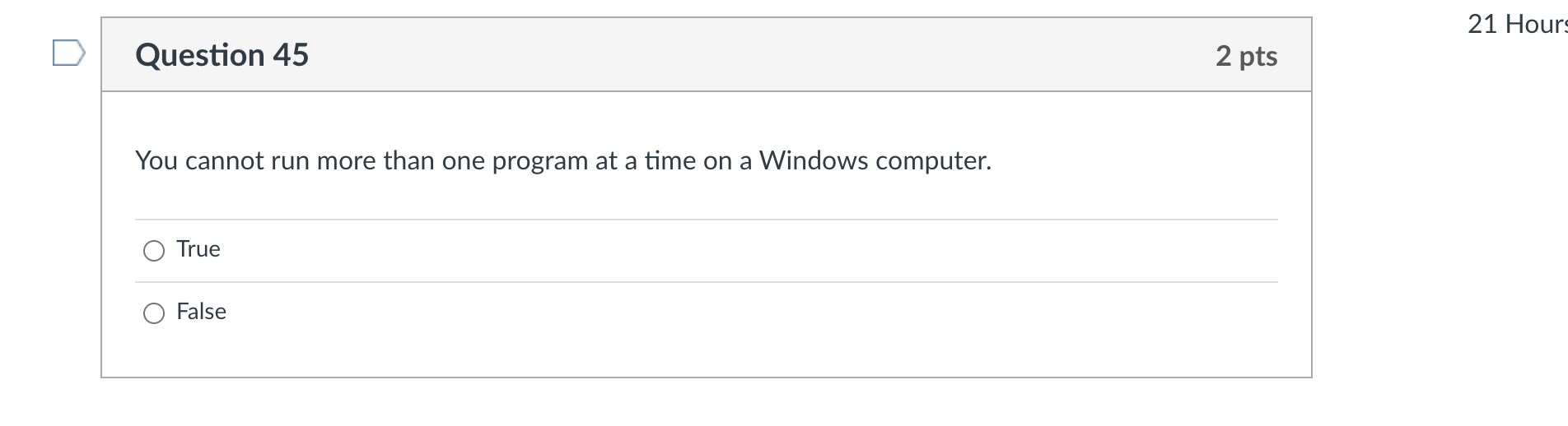 AC Adapter O CD Drive O PC Card O Tower CaseD Question