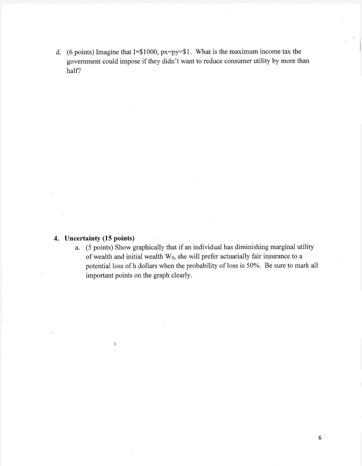 U(W) = -e-AW , show that the premium that this person would