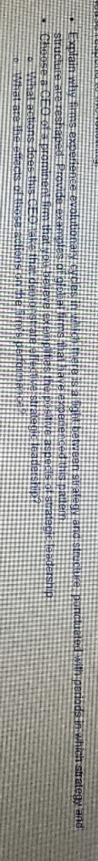 tructure punctuated with periods in which strategy and structure are re