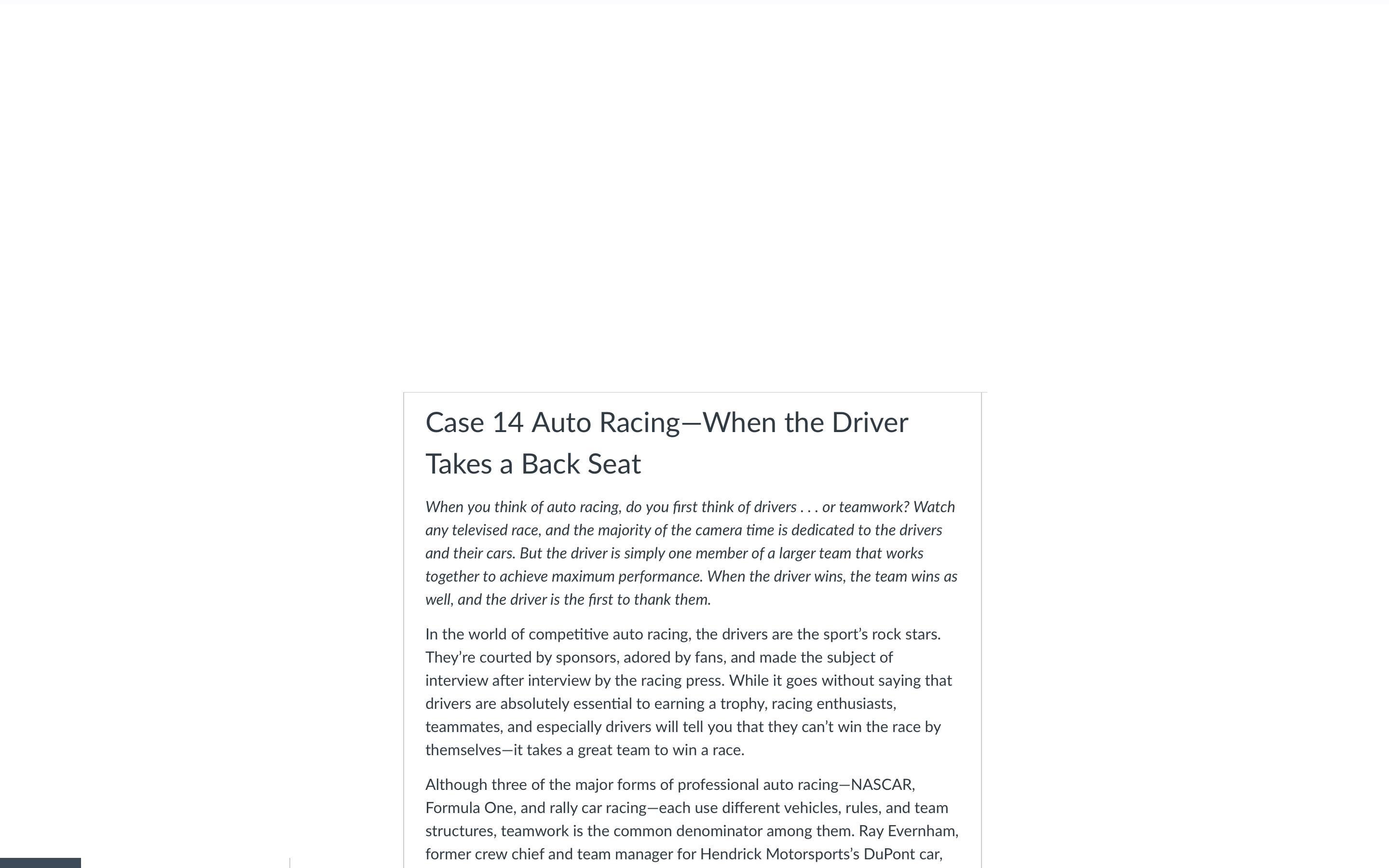 based on the reading. No more than four or five sentences per