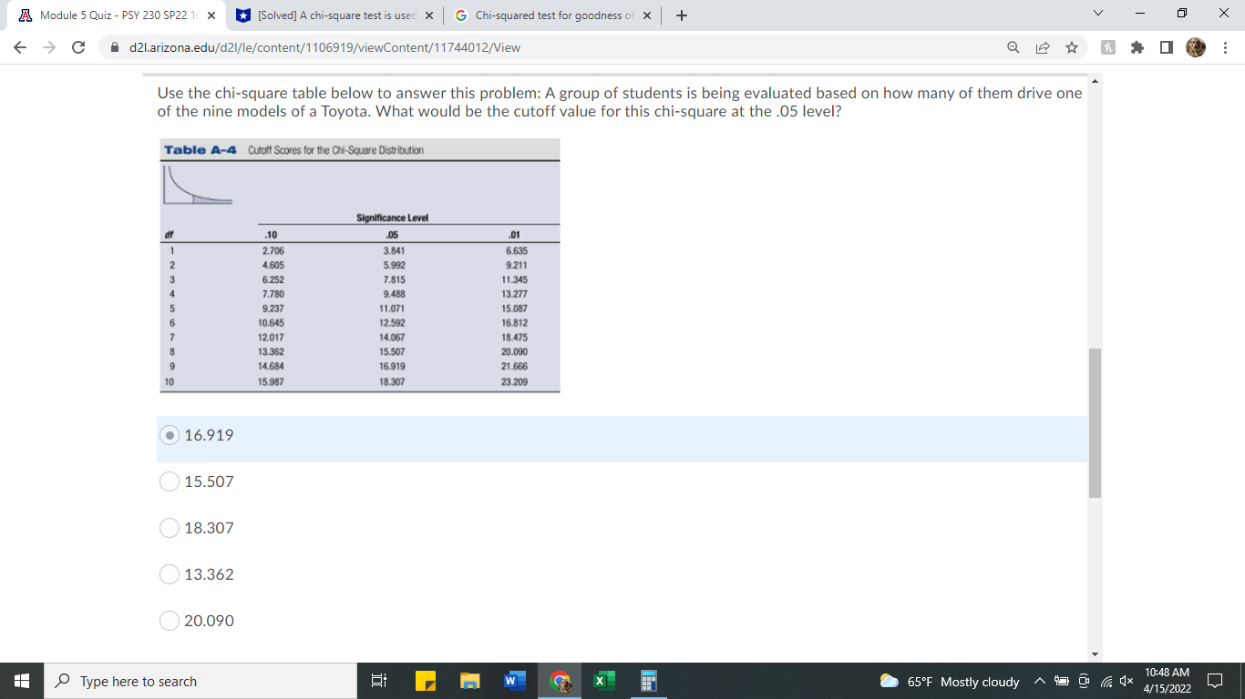 A chi-square test is used x G Chi-squared test for goodness of