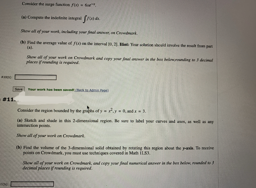Calculus Consider the surge function f(x) = 6xe *. (a) Compute the