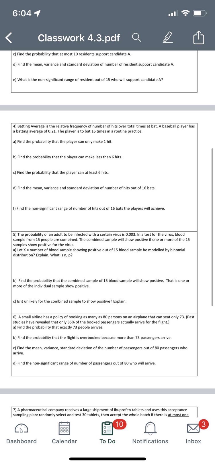 if each of the given procedure results in a binomial distribution. If