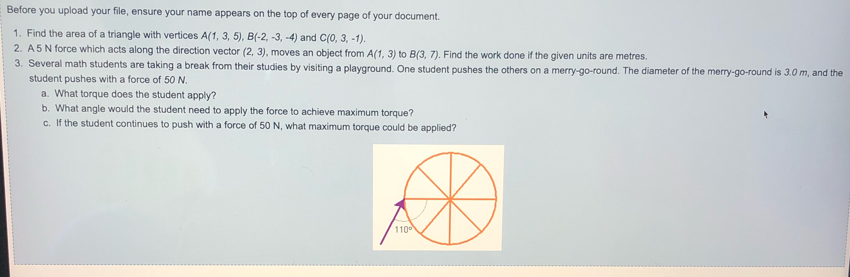 How would you solve these? Before you upload your file, ensure your