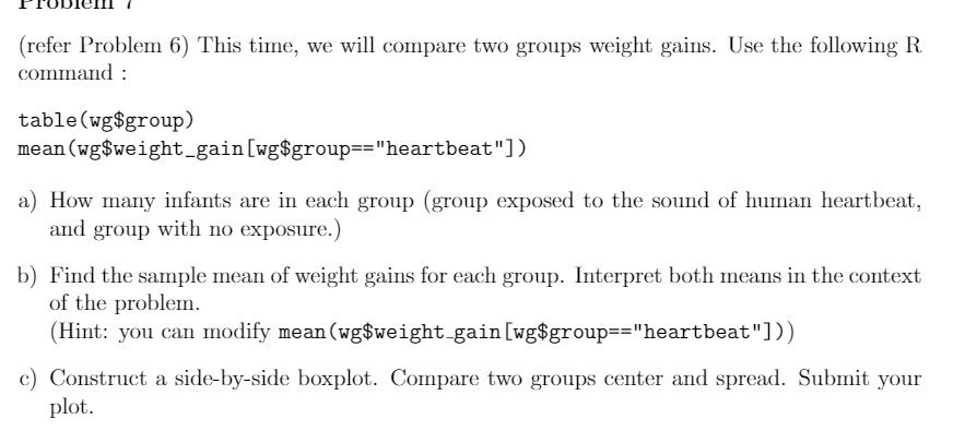  TODICHI (refer Problem 6) This time, we will compare two groups