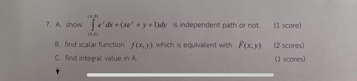  (.0) 7. A. show [ edx + (xe) + y+1)dy is