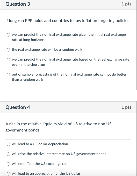 the exchange rate O will depend on the monetary policy of each