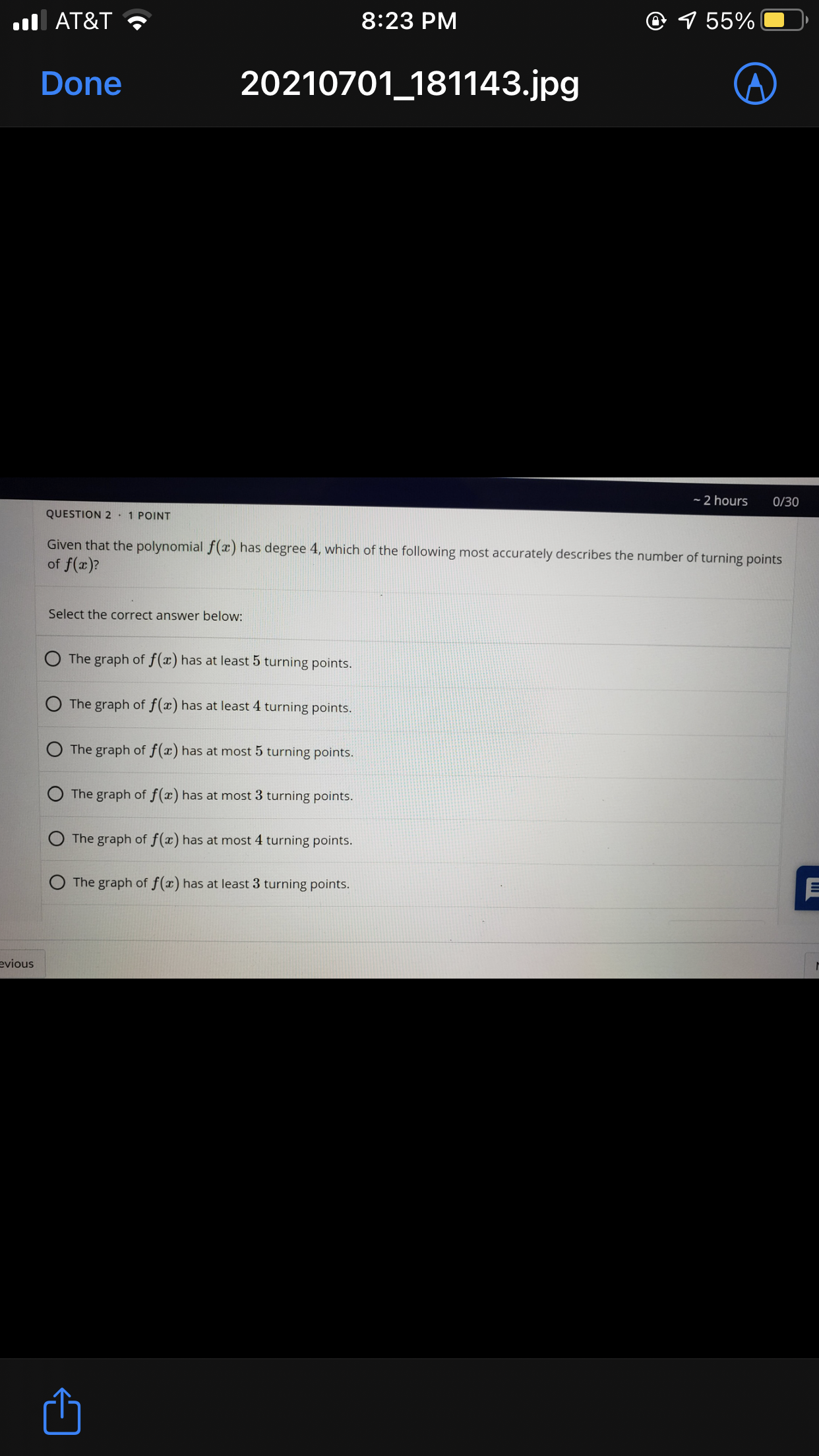 = 20, rounded to the nearest tenth? Select the correct answer below: