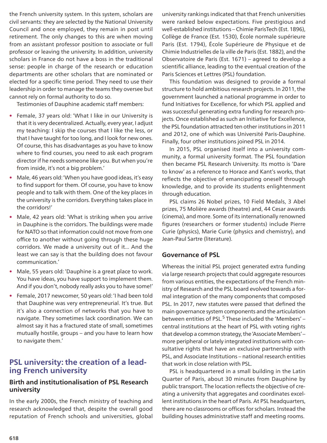 case and what are their positions? Case 'Dare to know': challenges in
