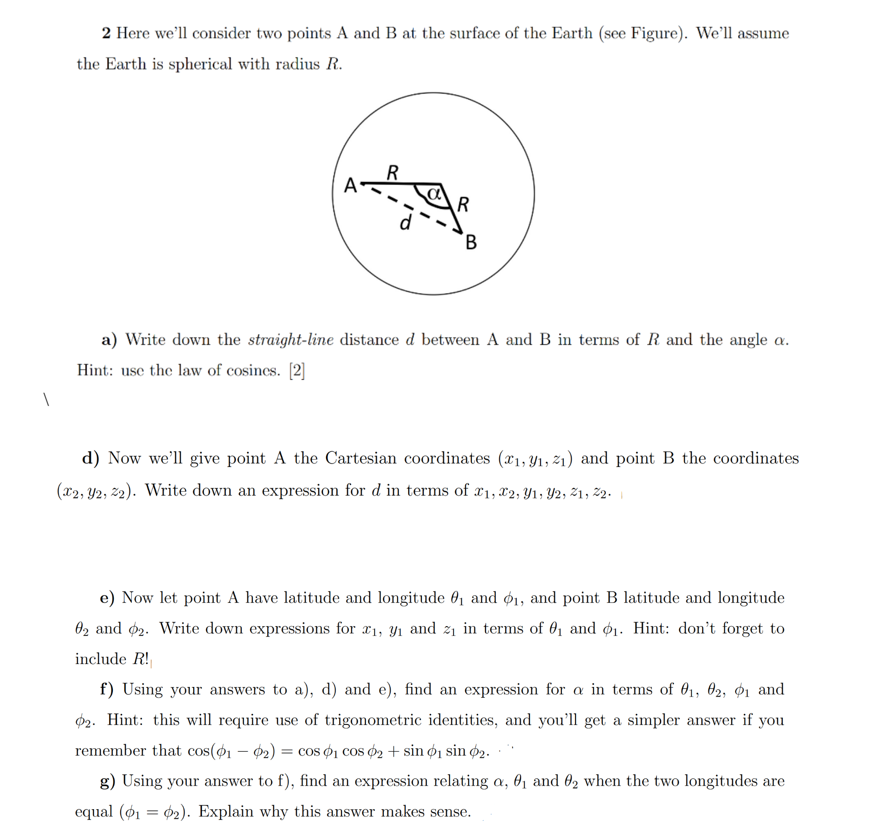 2 Here we'll consider two points A and B at the