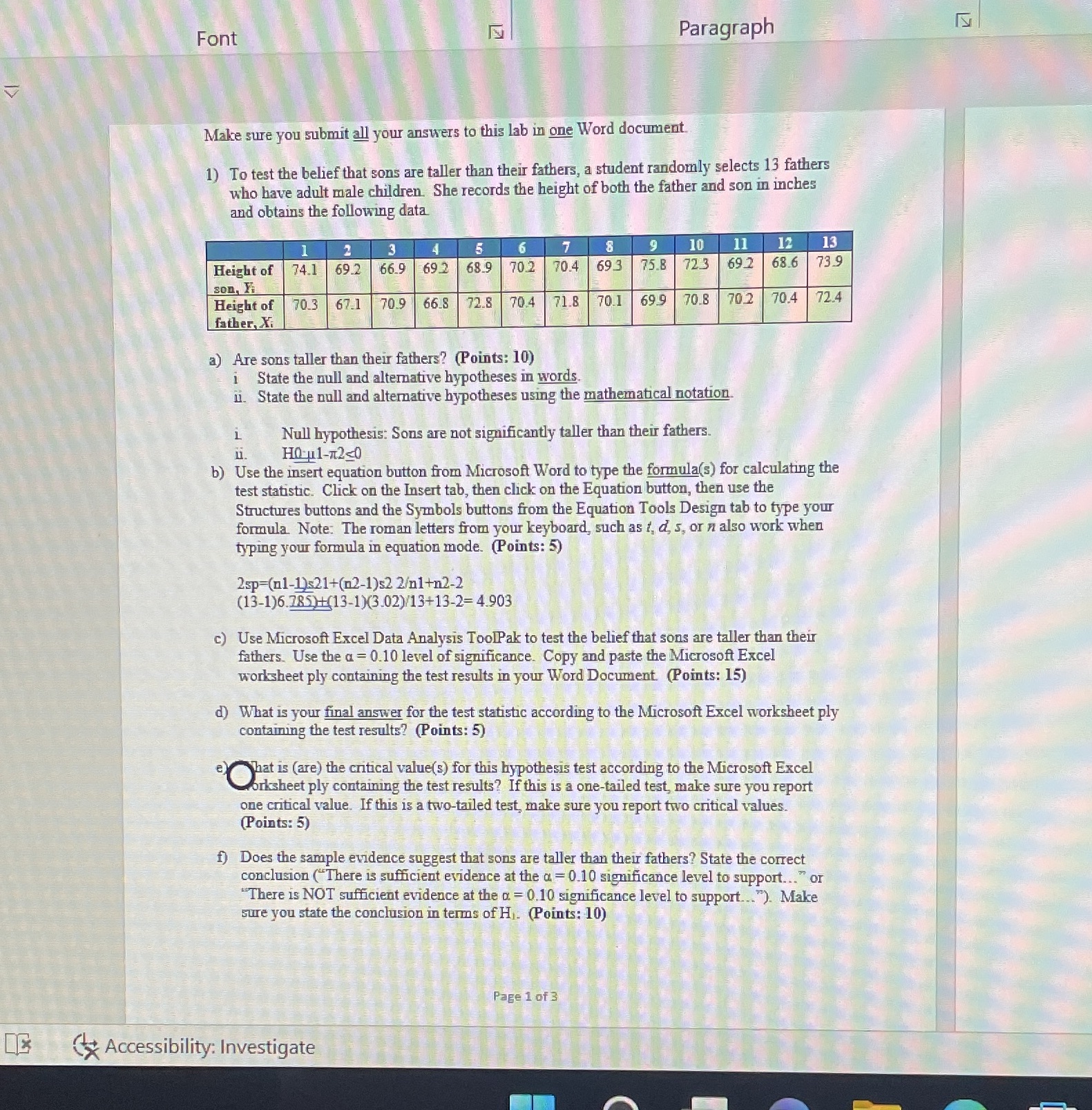 Here it is Font Paragraph Make sure you submit all your answers