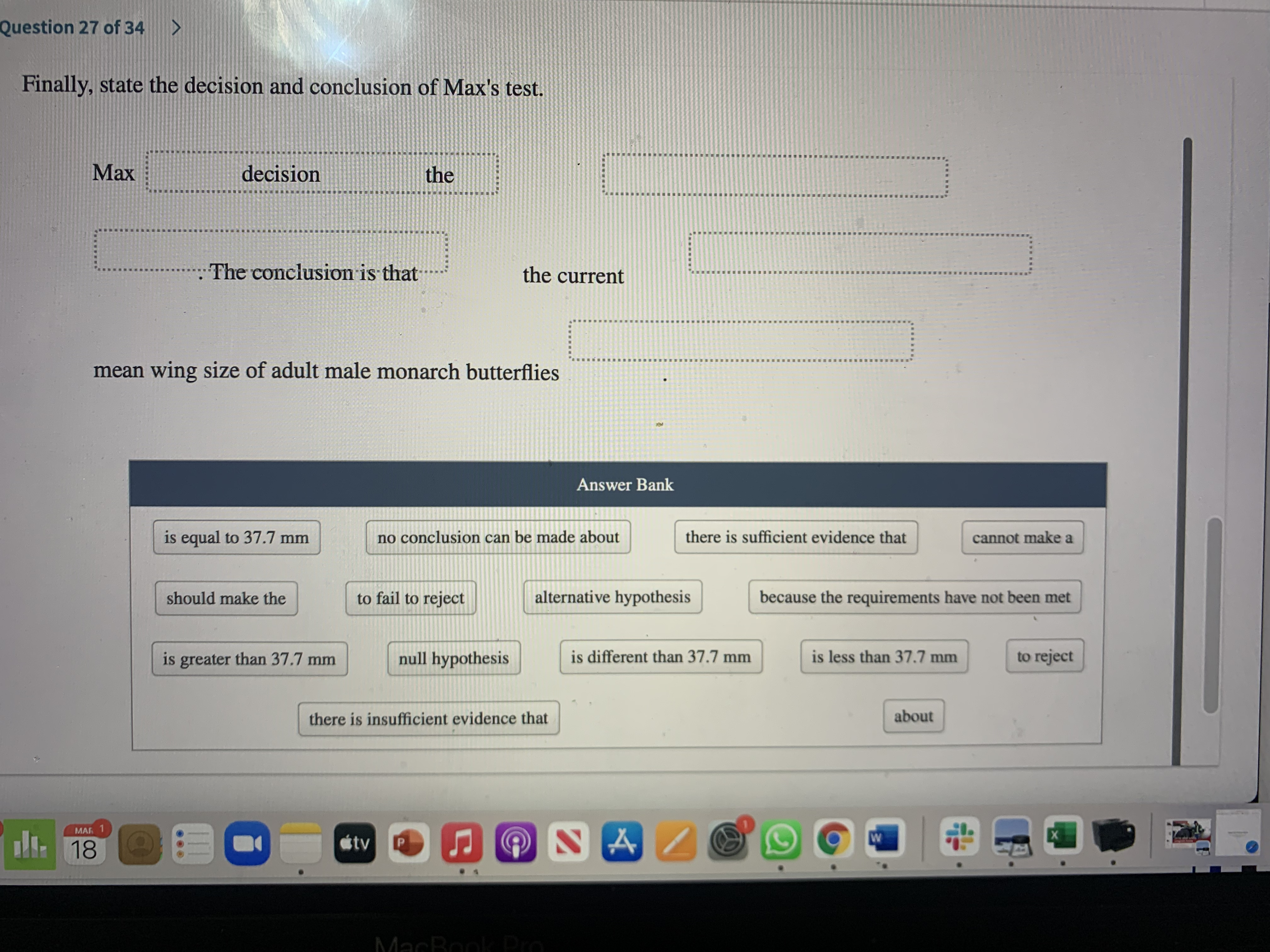 your answer with two decimals of precision. S = mm Next, compute