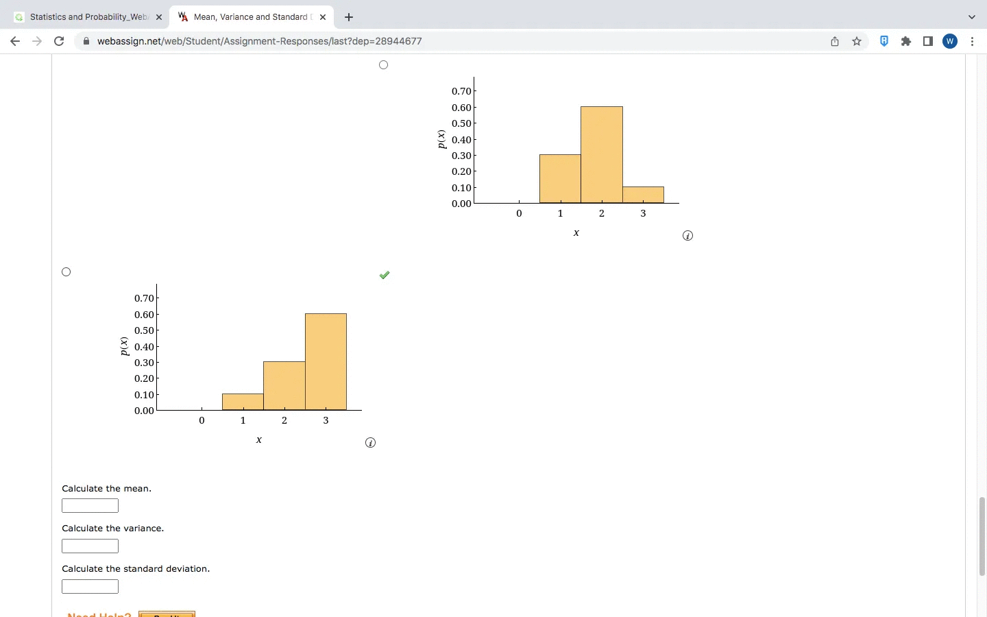 of defective chips in the selection is o recorded. Find and graph