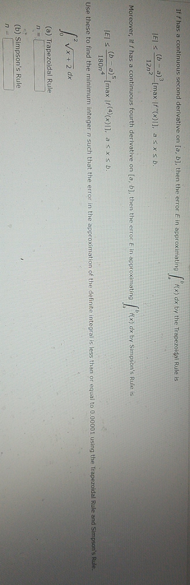 help please If f has a continuous second derivative on [a, b],