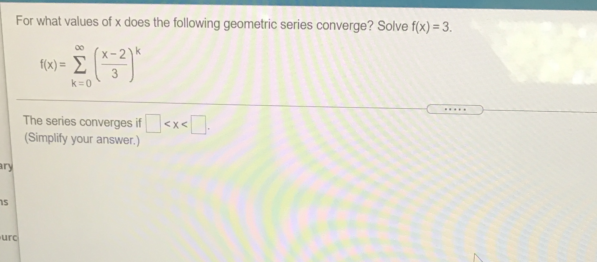 Can someone please explain it to me ASAP??!!! This is geometric series
