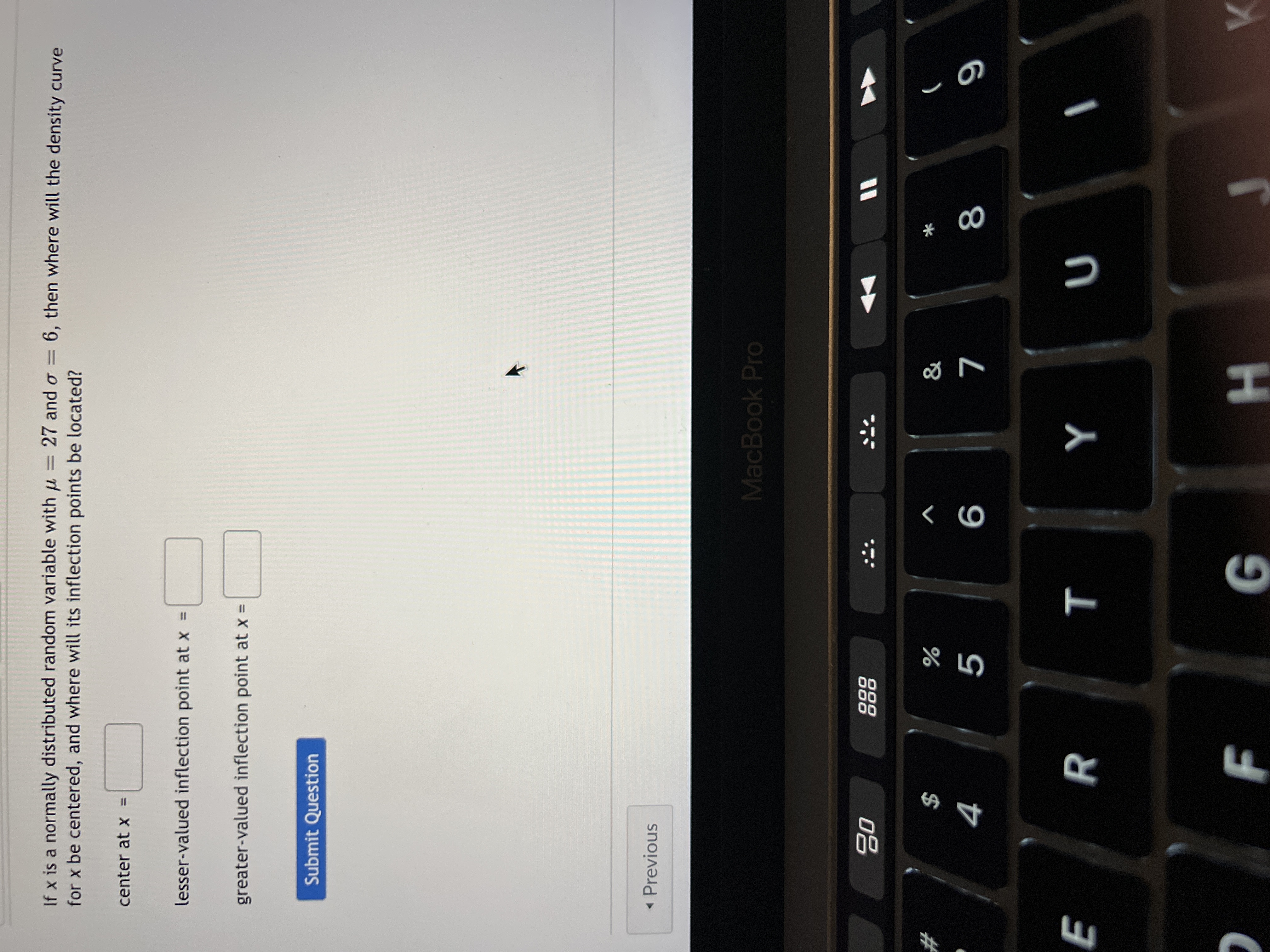  If x is a normally distributed random variable with u =