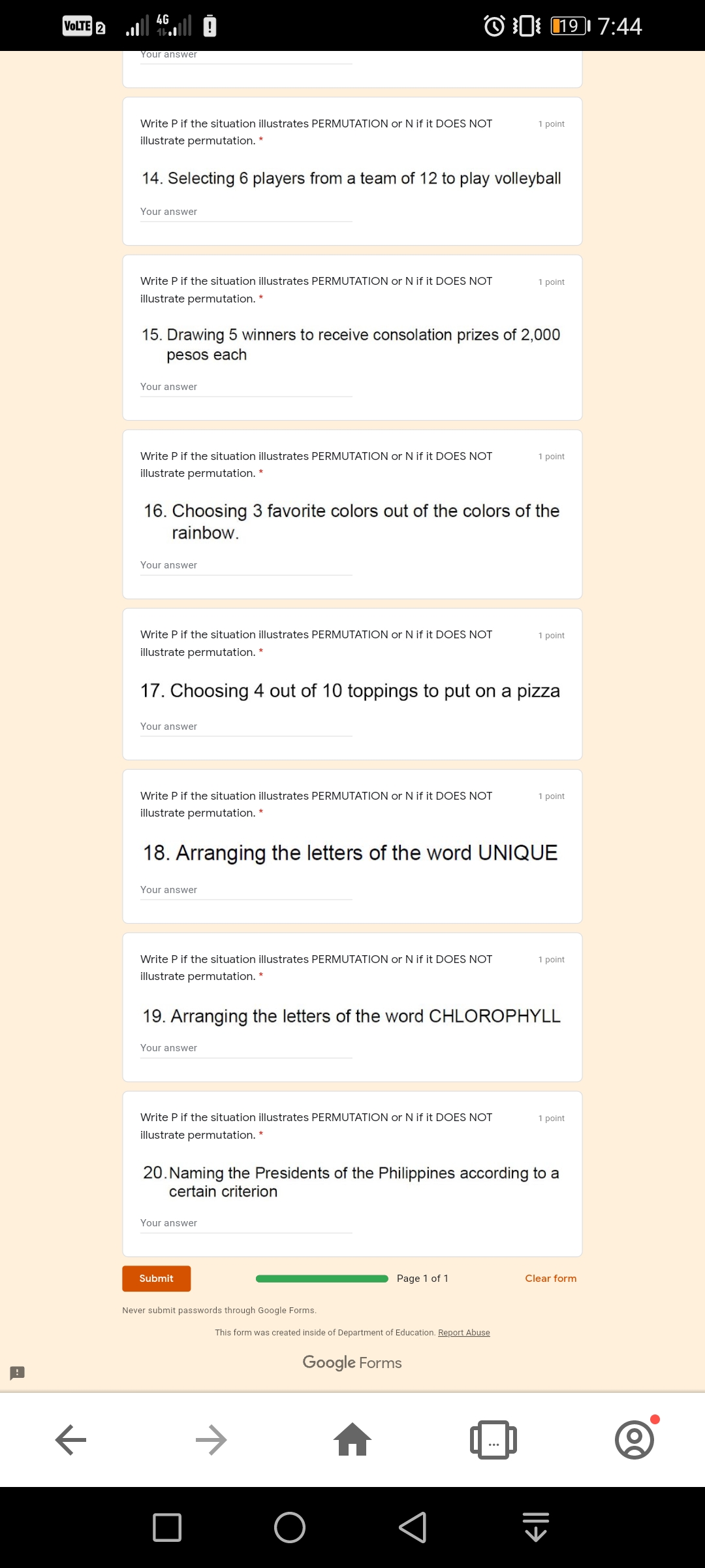 1. Forming different numbers from 4 given digits where no repetition of