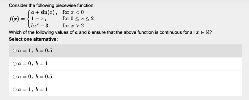 h() = In(). Which of the following cannot be written as a