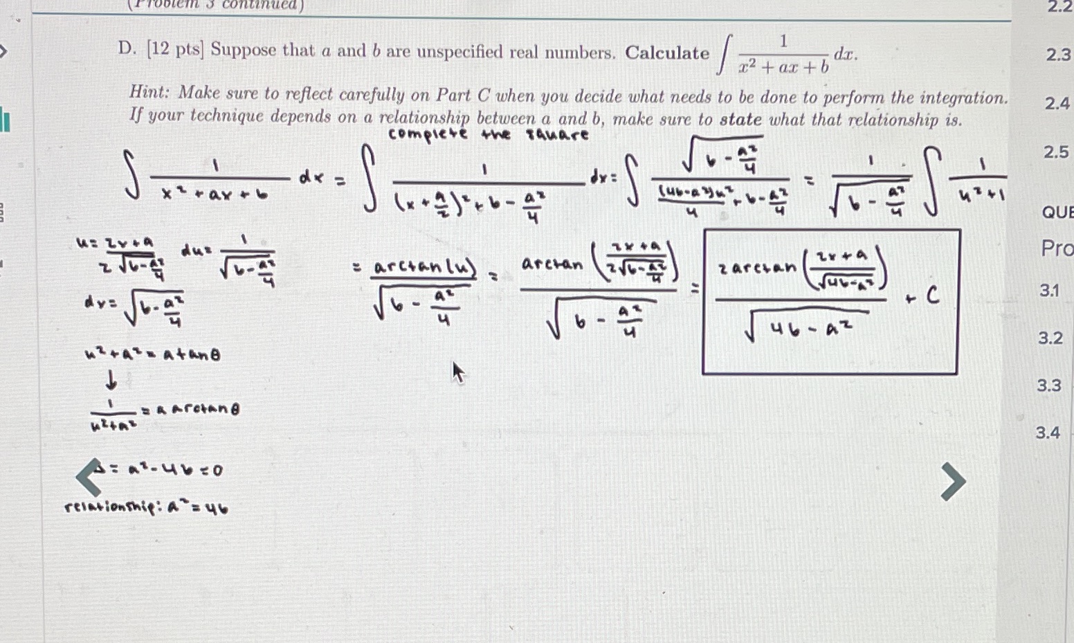 The question did not get full credit because "the solution deals with