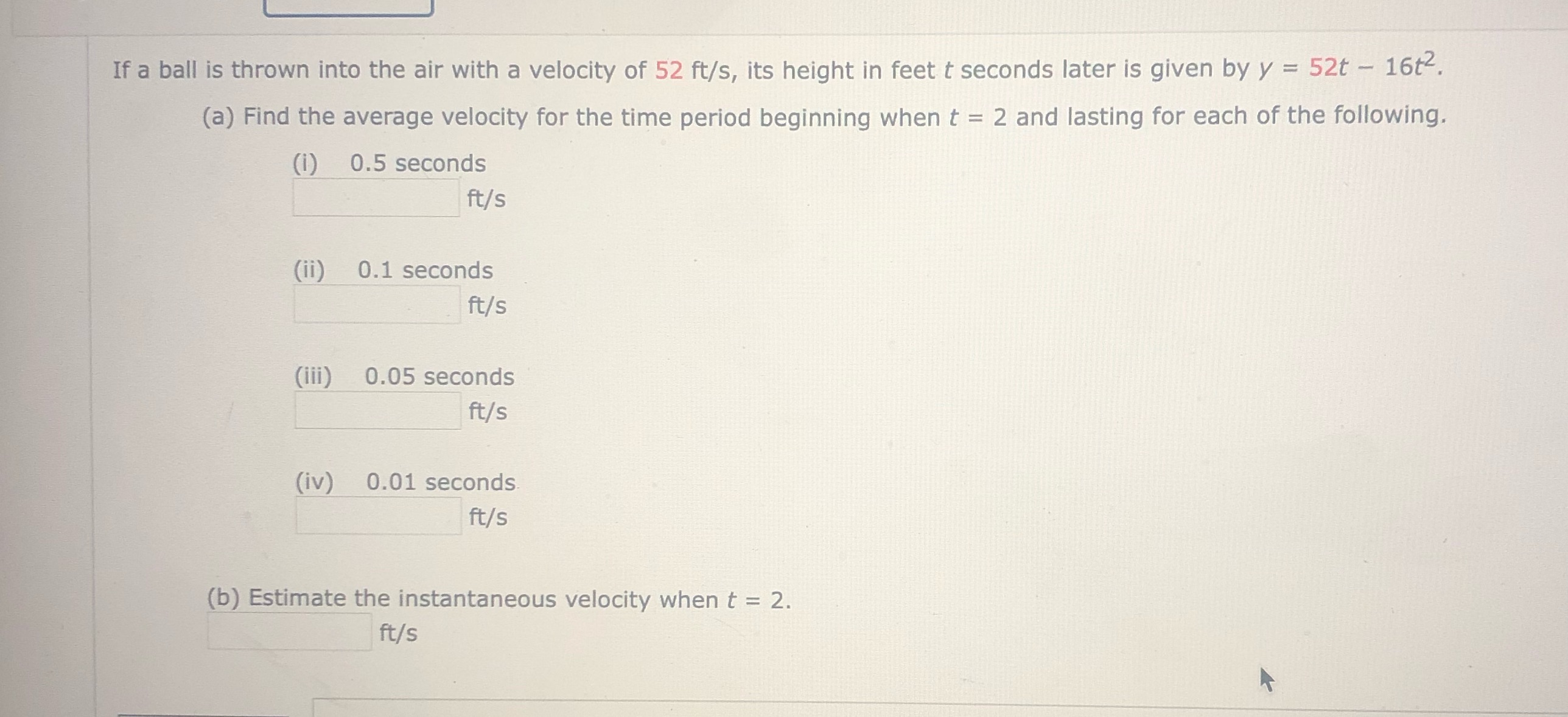 Need help solving this If a ball is thrown into the air