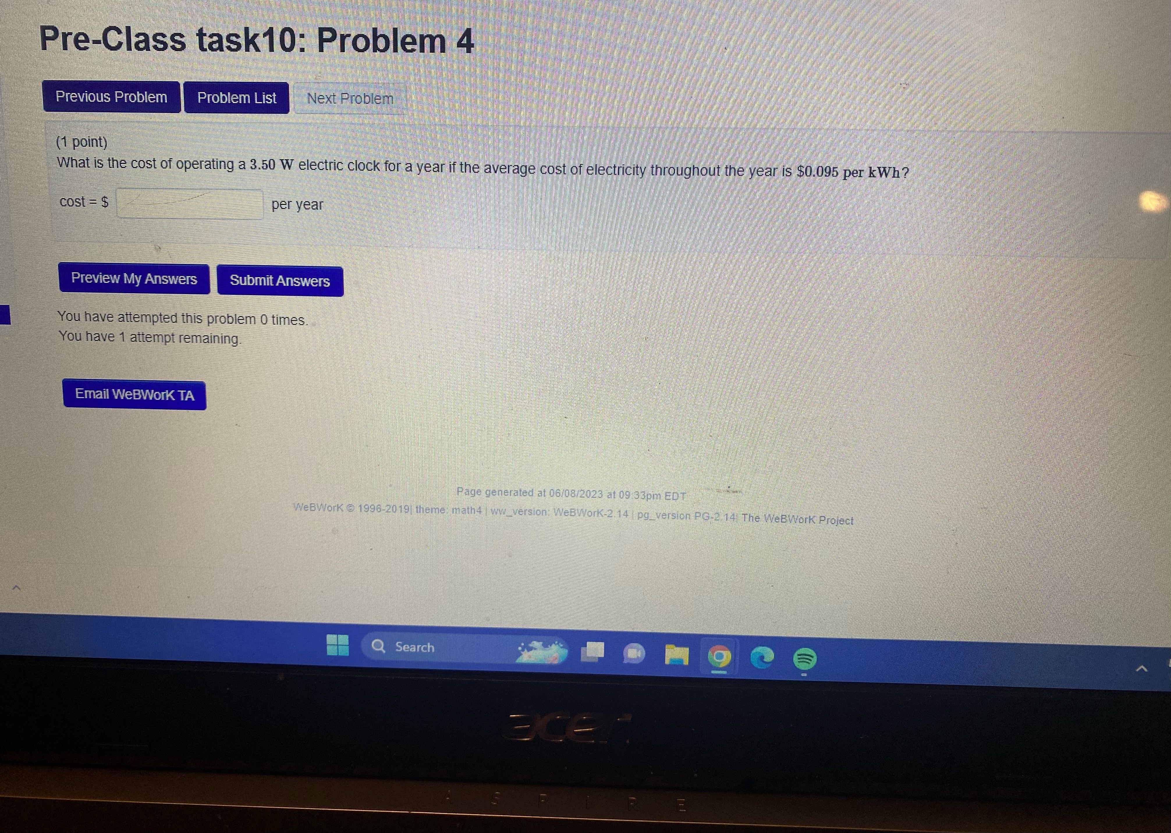 List Next Problem 1 point) Consider the situation shown in the figure