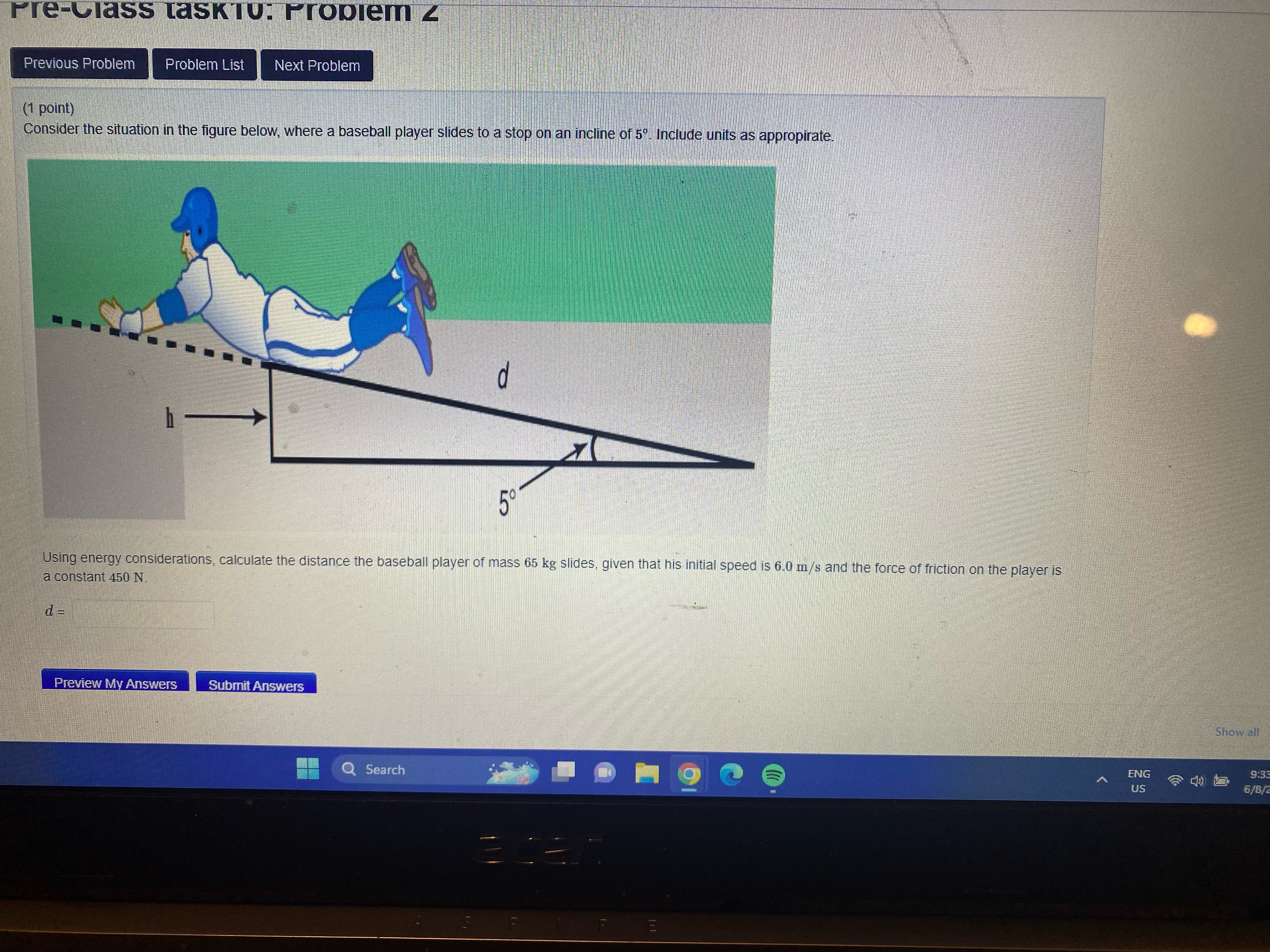 Include units as appropriate. f = 450 N a constant 450 N.