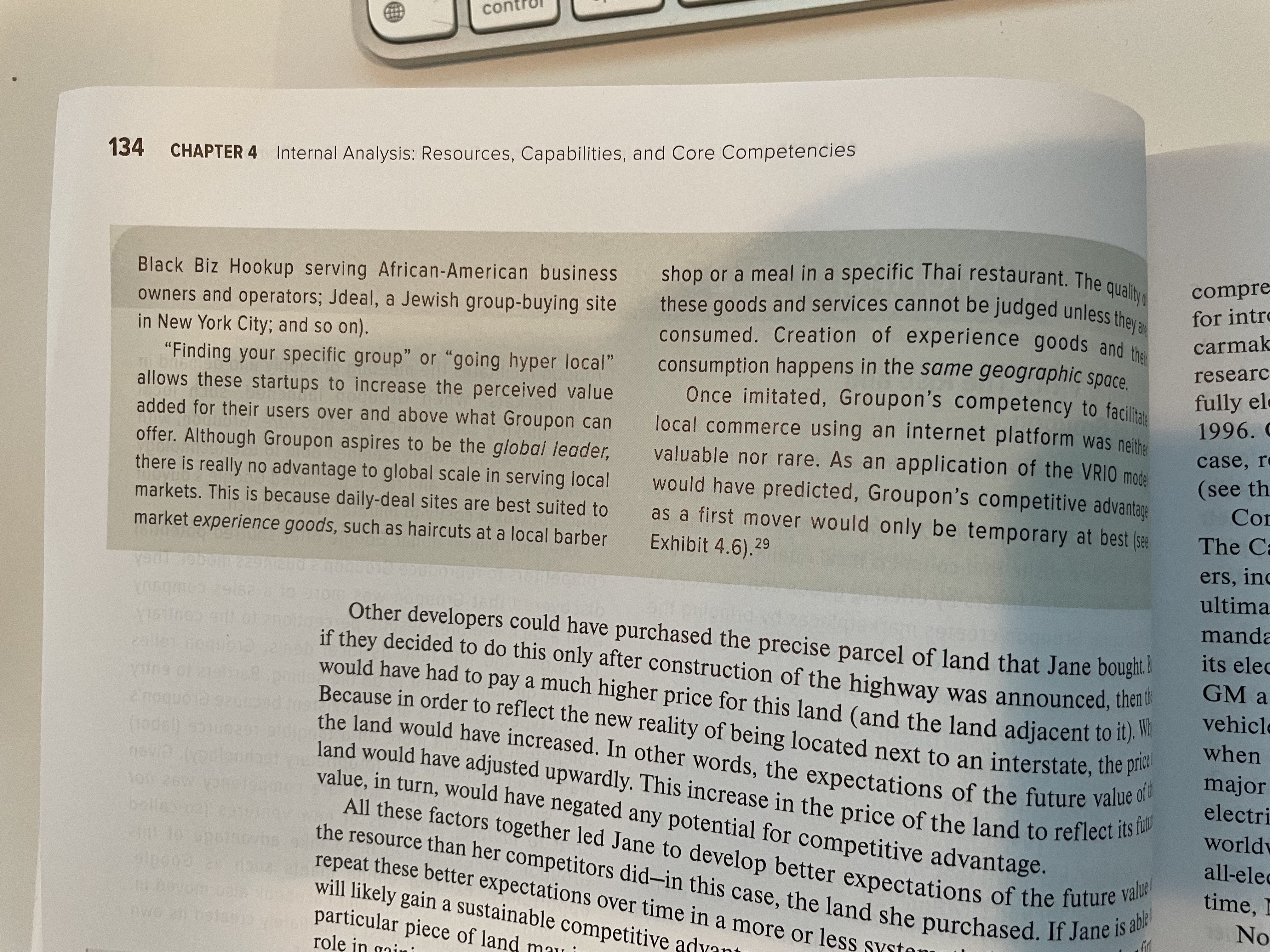 Forces in the Airline Industry" or "strategy highlight 4.1 (page 119) on