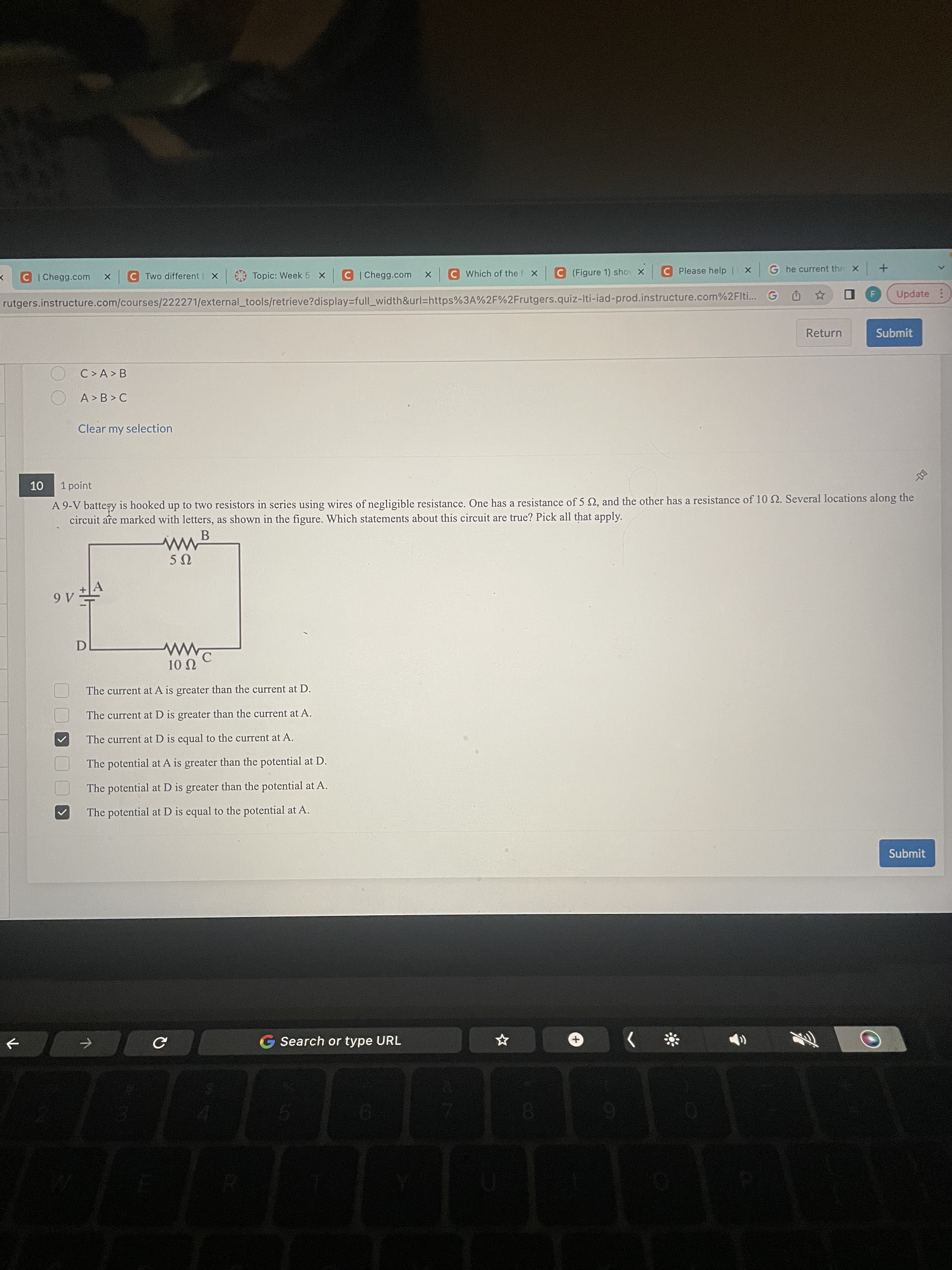  | Chegg.com x C Two different | x Topic: Week 5