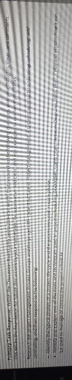 Primary Task Response: Within the Discussion Board area, write 200-250 words