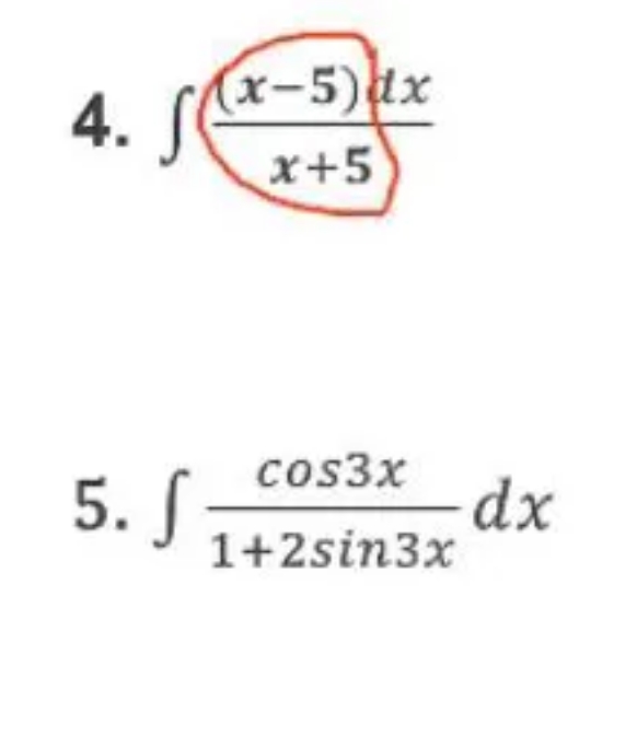 SOLVE ASAP. Evaluate the following integrals. Provide clean and clear readable handwritten