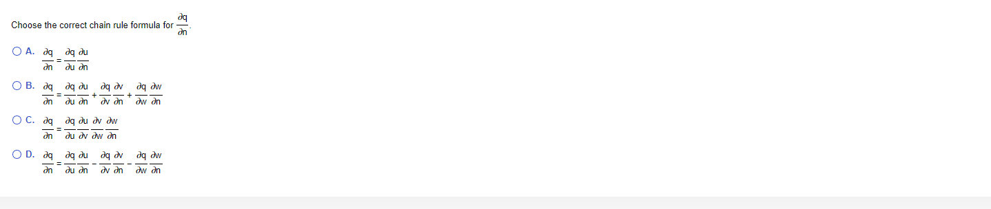 - where q = g(u,v,w), u= f(m,n), v= k(m,n), and w =